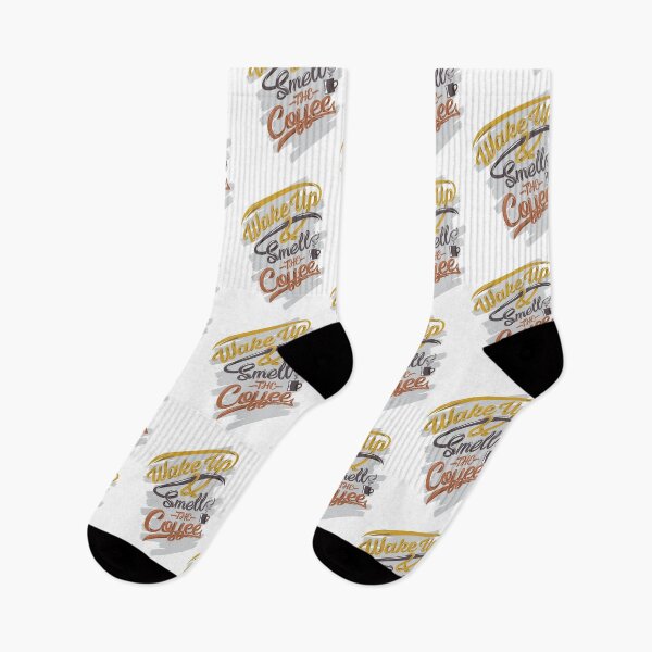 Item preview, Wake up smells the coffee. Coffee slogan on white designed and sold by coffeeapparel.