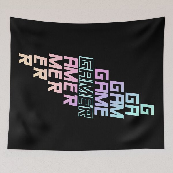Item preview, Gamer holographic typography designed and sold by Infdesigner.