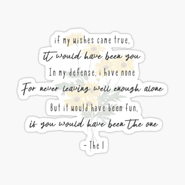 The 1 lyrics (Folklore Taylor Swift) Greeting Card for Sale by