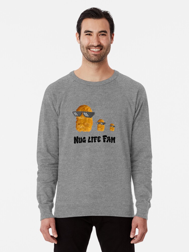 Nug Life Fam McDonalds Chicken Nuggets Lightweight Sweatshirt