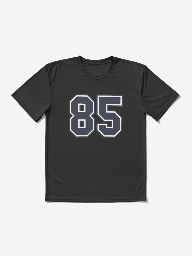 #85 Outline Number 85 Varsity Fan Sports Team Grey Jersey Premium T-Shirt