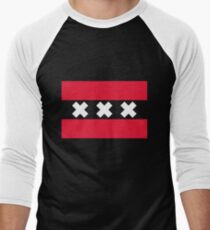 Flag of Amsterdam Men's Baseball ¾ T-Shirt