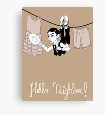 Buster Keaton Hello Neighbor! cartoon Canvas Print