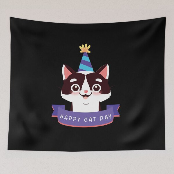 Item preview, Happy International Cat Day designed and sold by Smart Side.