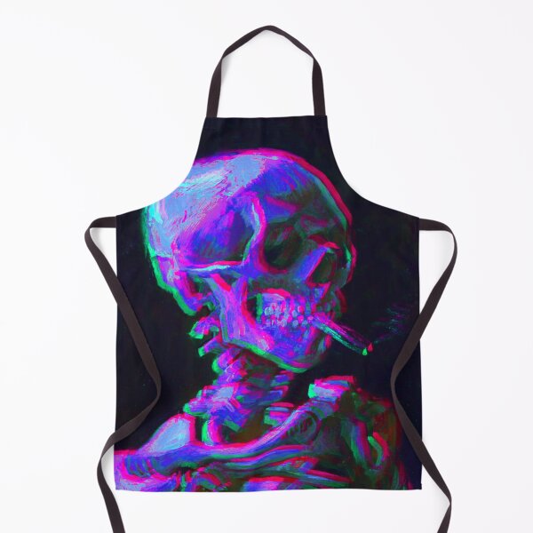 Item preview, Abstract neon Smoking skeleton skull- Vincent van gogh designed and sold by Faeblehoarder.