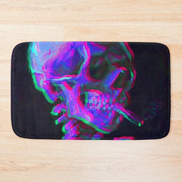 Item preview, Abstract neon Smoking skeleton skull- Vincent van gogh designed and sold by Faeblehoarder.