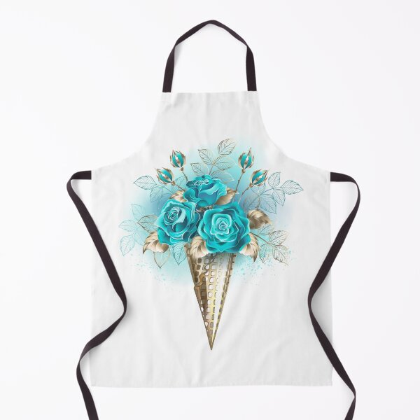 Item preview, Waffle Cone with Turquoise Roses designed and sold by Blackmoon9.