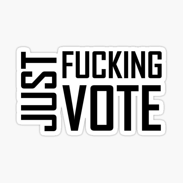 Vista previa del artículo con la obra «Solo jodido voto», diseñado y vendido por House Sparrow.