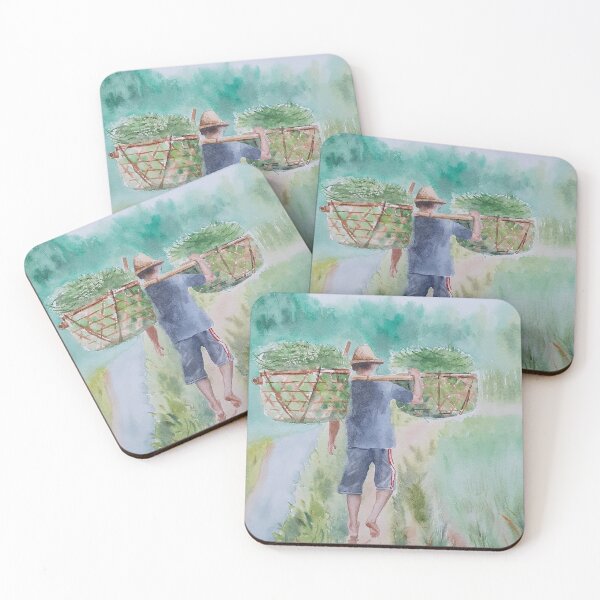 Item preview, The Farmer Watercolor Painting designed and sold by Regin Gamboa.