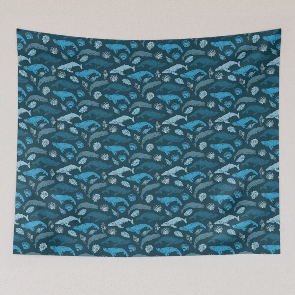 Item preview, Whales and shells designed and sold by Chelsea Swan.