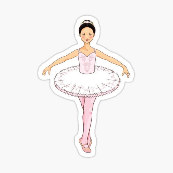 Item preview, Cute Asian ballerina in tutu dress designed and sold by Elsbet.