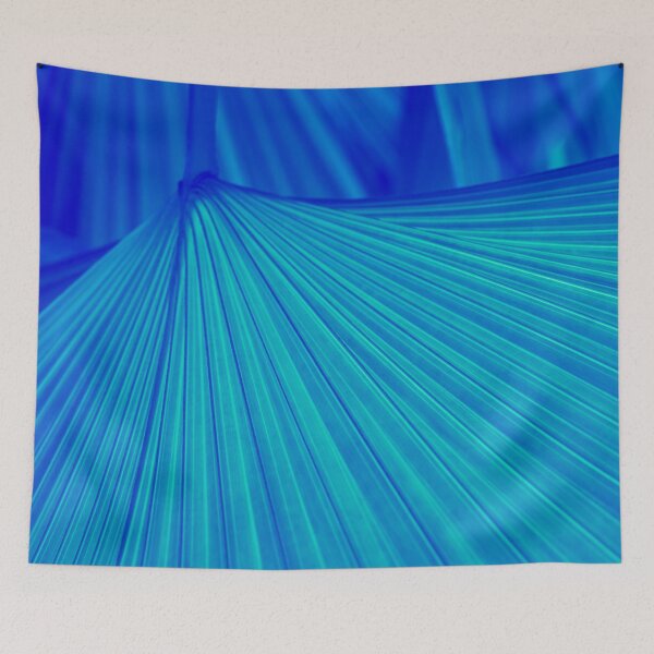 Item preview, Reimagined Tropical Biophilia - Fan Leaved Palm in Classic Blue and Turquoise designed and sold by Georgia Mizuleva.