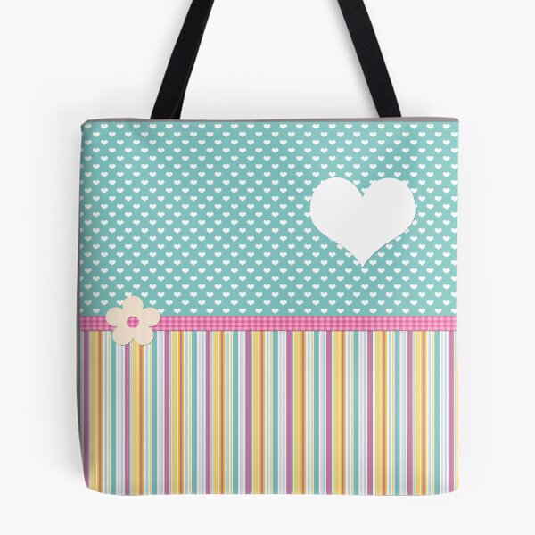Item preview, polka hearts and stripes teal designed and sold by studenna.