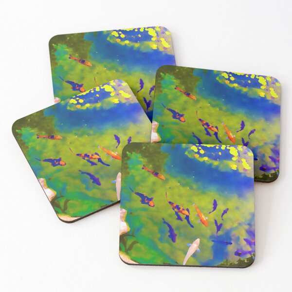 Item preview, Colorful Koi Carp Fish in Pond designed and sold by impetum.