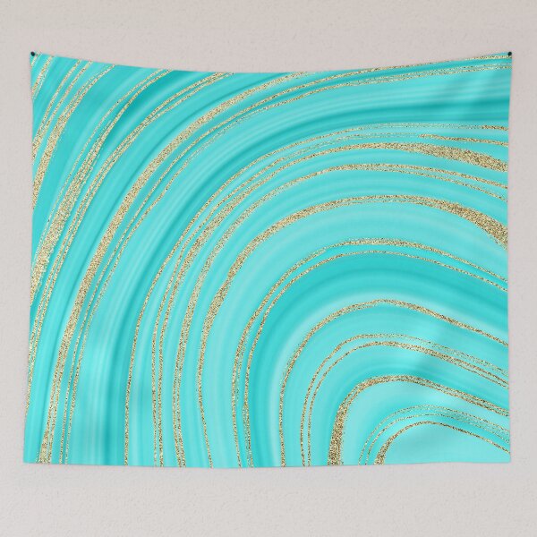 Item preview, Turquoise  Agate Faux Marble Landscape designed and sold by MysticMarble.