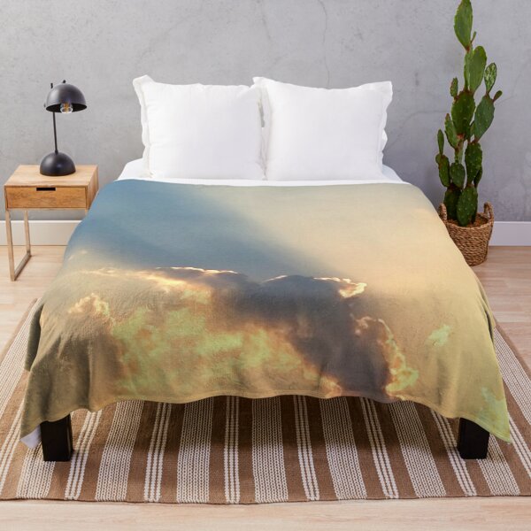 Item preview, Gold sunset with the sunrays and clouds designed and sold by ElenaGalaxyArt.