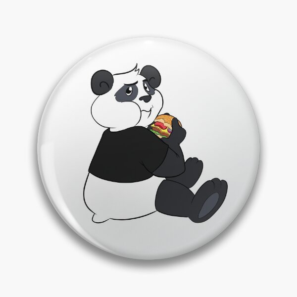 Item preview, Funny Panda eating Hamburger designed and sold by BandOfThePand.