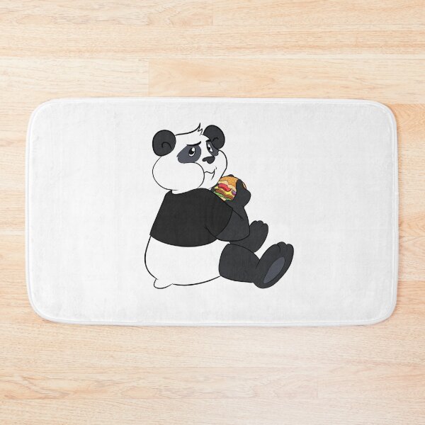 Item preview, Funny Panda eating Hamburger designed and sold by BandOfThePand.