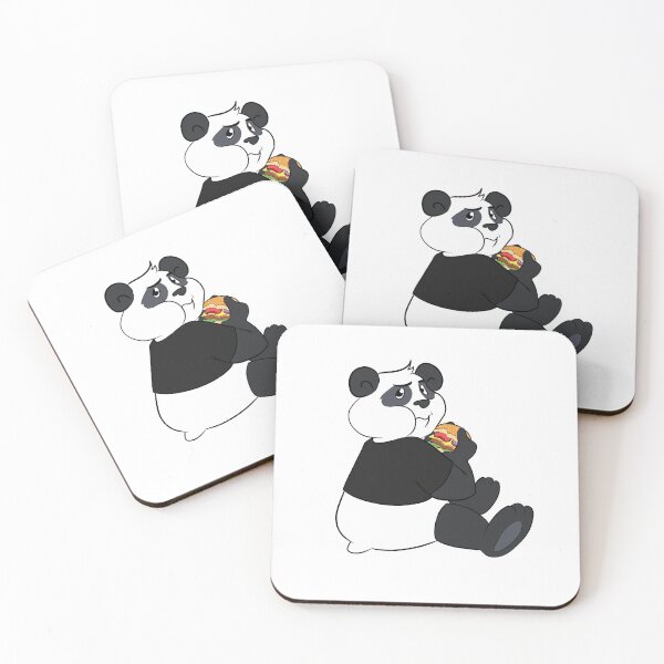 Item preview, Funny Panda eating Hamburger designed and sold by BandOfThePand.