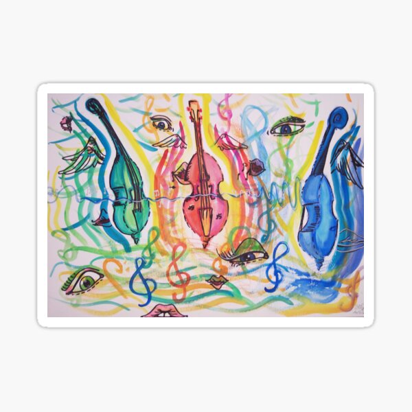 double bass party Sticker
