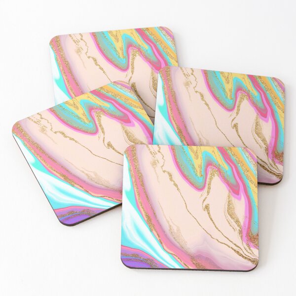 Item preview, Colorful Blush Hygge Fresh Summer Ink Faux Marble  designed and sold by MysticMarble.