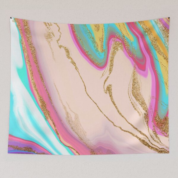 Item preview, Colorful Blush Hygge Fresh Summer Ink Faux Marble  designed and sold by MysticMarble.