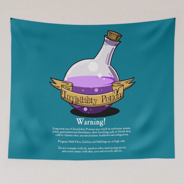 Item preview, Invisibility Potion designed and sold by SideQuest - Scribbled Chaos!.