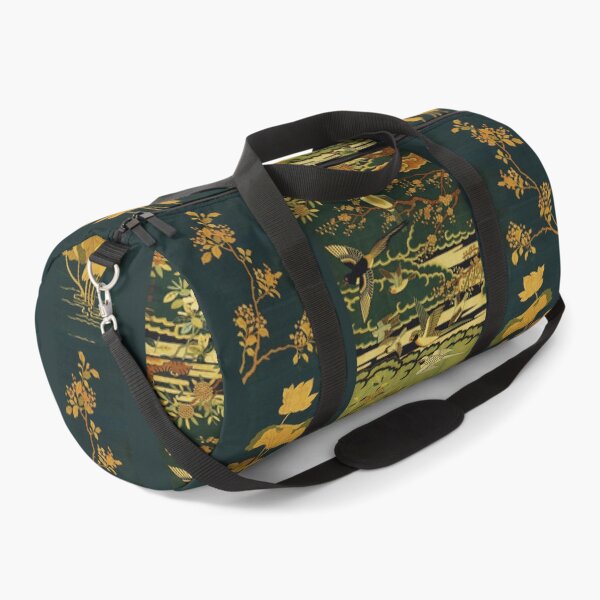 Item preview, Birds,Phoenix Flowering Tree Branches Against Clouds,Egret,Lotus,Green Gold Yellow Floral designed and sold by BulganLumini.