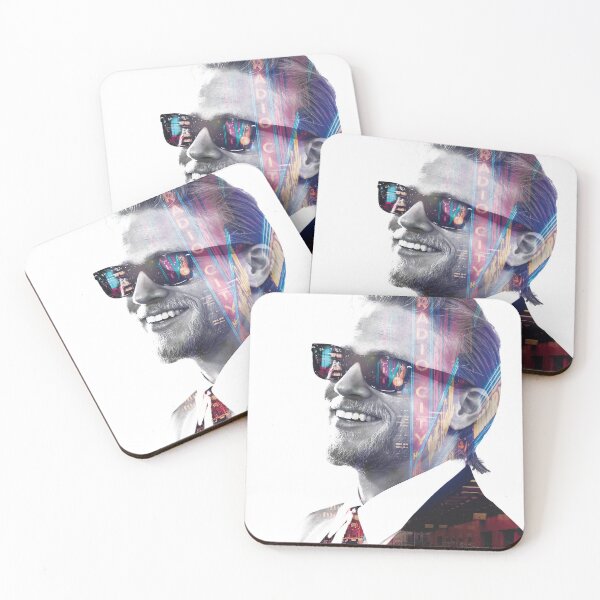 Item preview, Famous celebrity actor Charlie double exposure - cool neon face  designed and sold by Long Exposure.