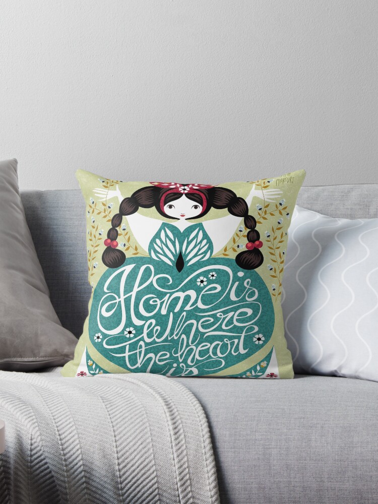 Item preview, Throw Pillow designed and sold by gaiamarfurt.