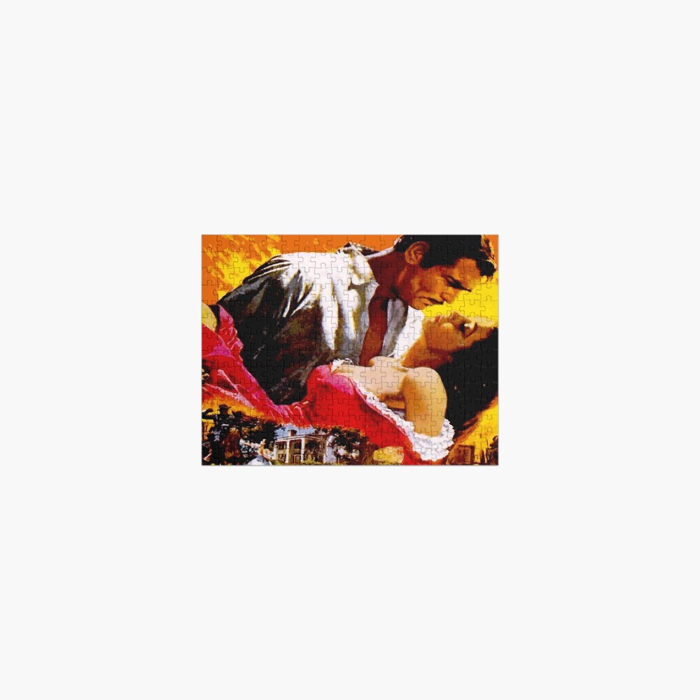 GONE WITH THE WIND : Vintage Civil War Movie Advertising Print Jigsaw Puzzle