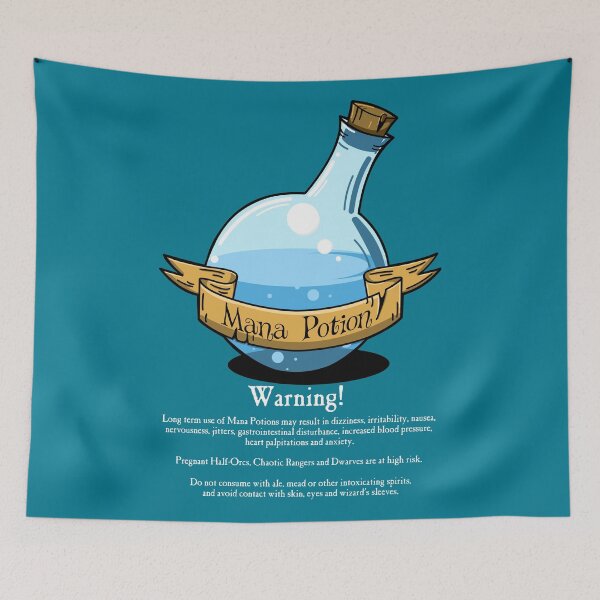 Item preview, Mana Potion designed and sold by SideQuest - Scribbled Chaos!.
