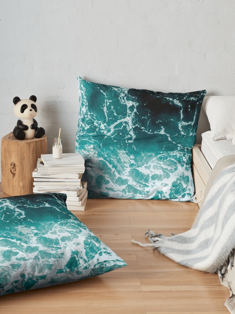 Alternate view of Deep blue aqua Floor Pillow