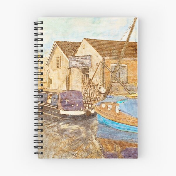 Item preview, Narrowboat Canal Boat Yard - Canal Art designed and sold by Running-Duck.