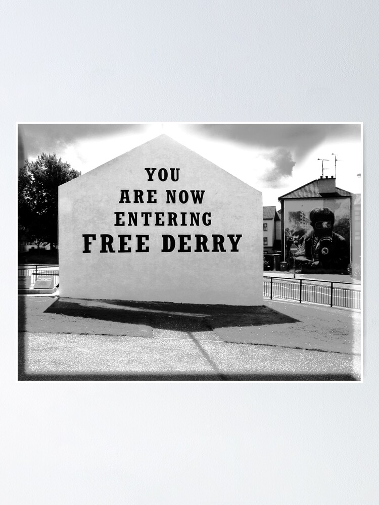 "free derry wall" Poster for Sale by studenna Redbubble