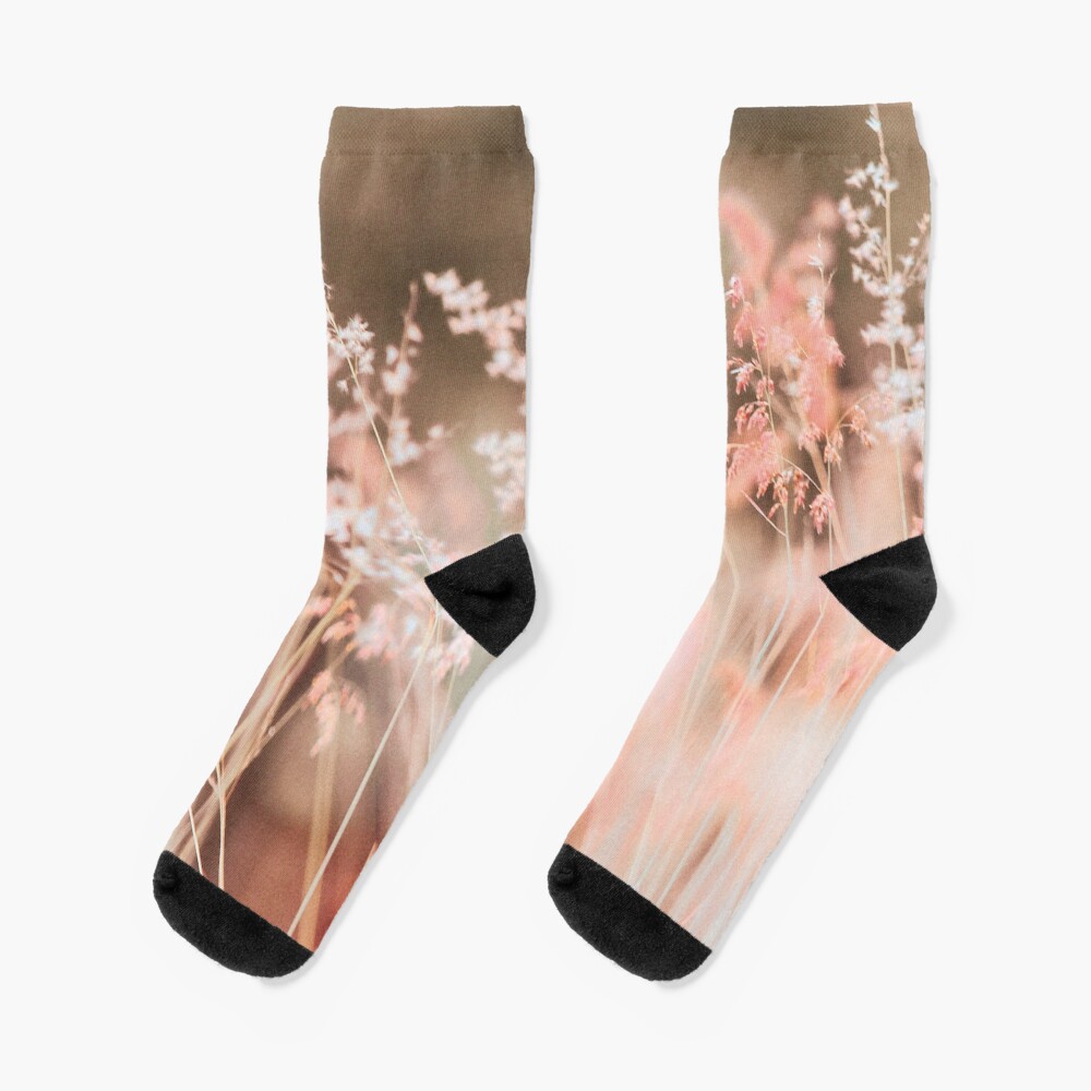 Orange summer field Socks