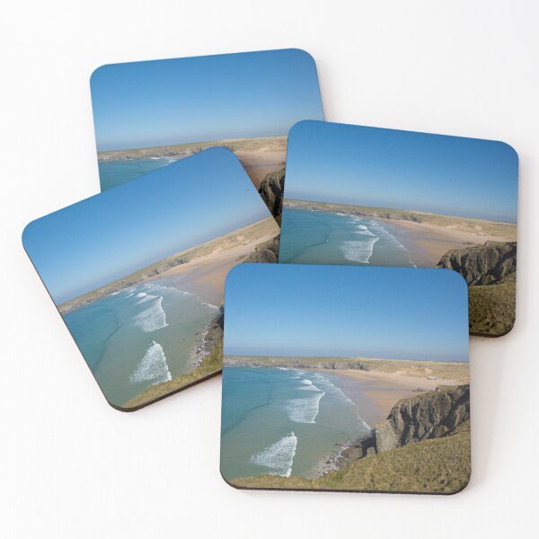 Item preview, Holywell Bay beach North Cornwall with Waves and Blue Sea designed and sold by acceleratorhams.