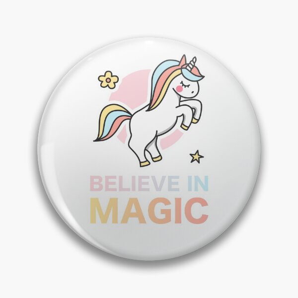 Item preview, unicorn believe in magic pink blue yellow orange designed and sold by Pimperoncini.