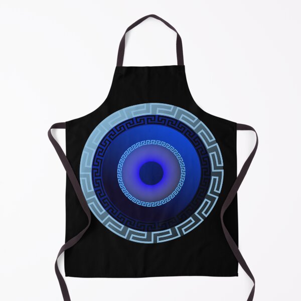 Item preview, Mati Evil Eye Dark Blue Greek Keys designed and sold by Yiorgos Designs.