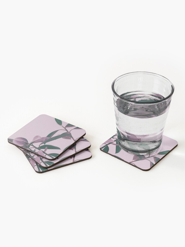 Alternate view of Purple summer leaves Coasters (Set of 4)