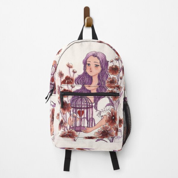 Item preview, The Girl holding a Bird Cage with a Heart inside designed and sold by Leafbear Studio.