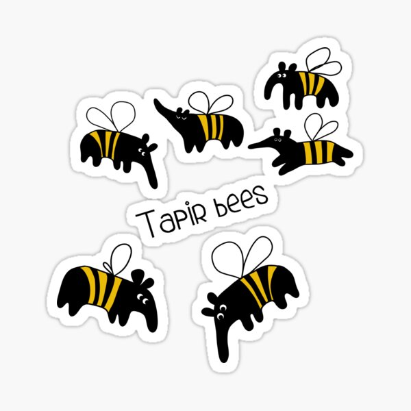 Vista previa del artículo con la obra « medias abejas ... Divertidas criaturas híbridas de la serie "Tapirified".», diseñado y vendido por Marie-Sophie Germain.