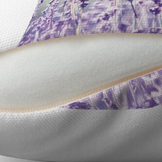 Alternate view of Purple summer field, lavender Throw Pillow