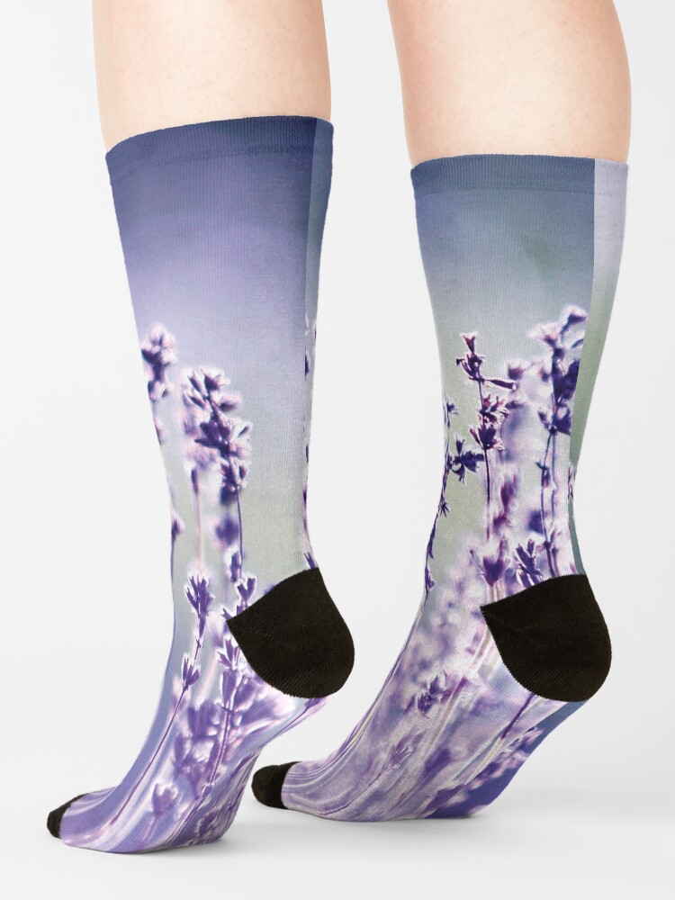 Alternate view of Purple summer field, lavender Socks
