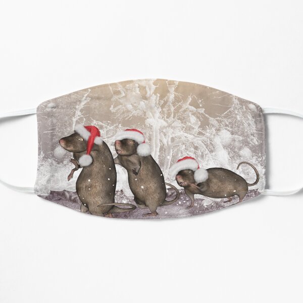 Funny christmas rats Mask