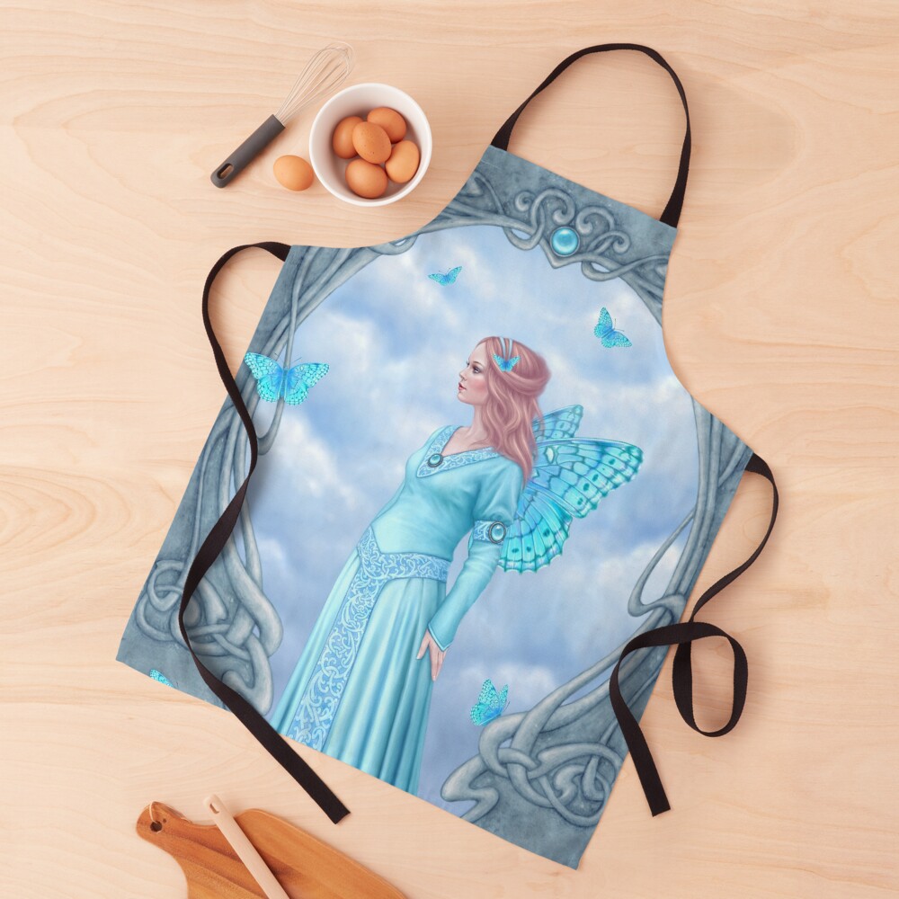 Aquamarine Birthstone Fairy Apron