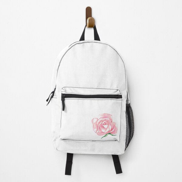 Item preview, Watercolor rose sticker - hand-painted watercolor pink blooming rose designed and sold by sentimentalica.