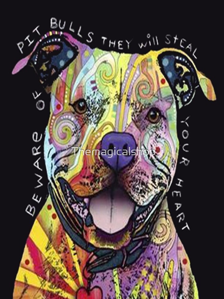 Colourful Pit Bulls/ pitbull lover by Themagicalshop