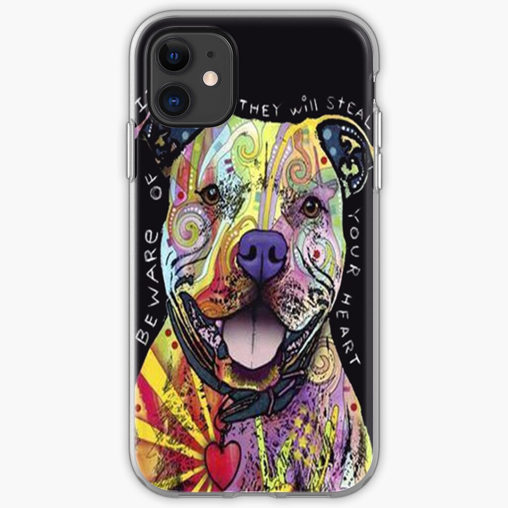 Colourful Pit Bulls/ pitbull lover iPhone Case & Cover
