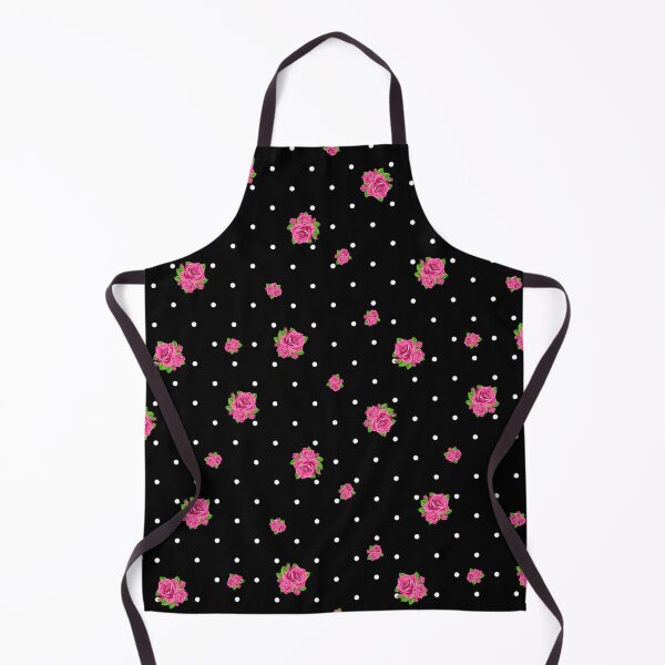 Item preview, Pea Spot Rose Cluster Pink/Black designed and sold by PenelopeJaneArt.